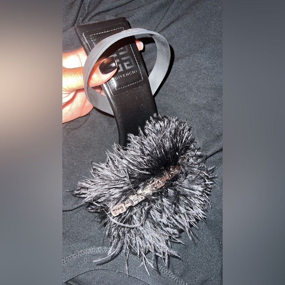 G Woven Slingback Sandals feathered